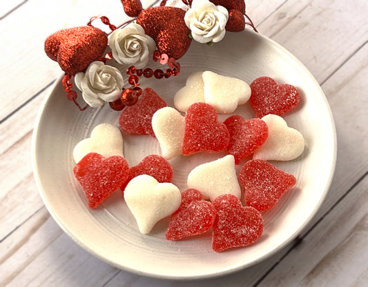 Tart Red and White Hearts