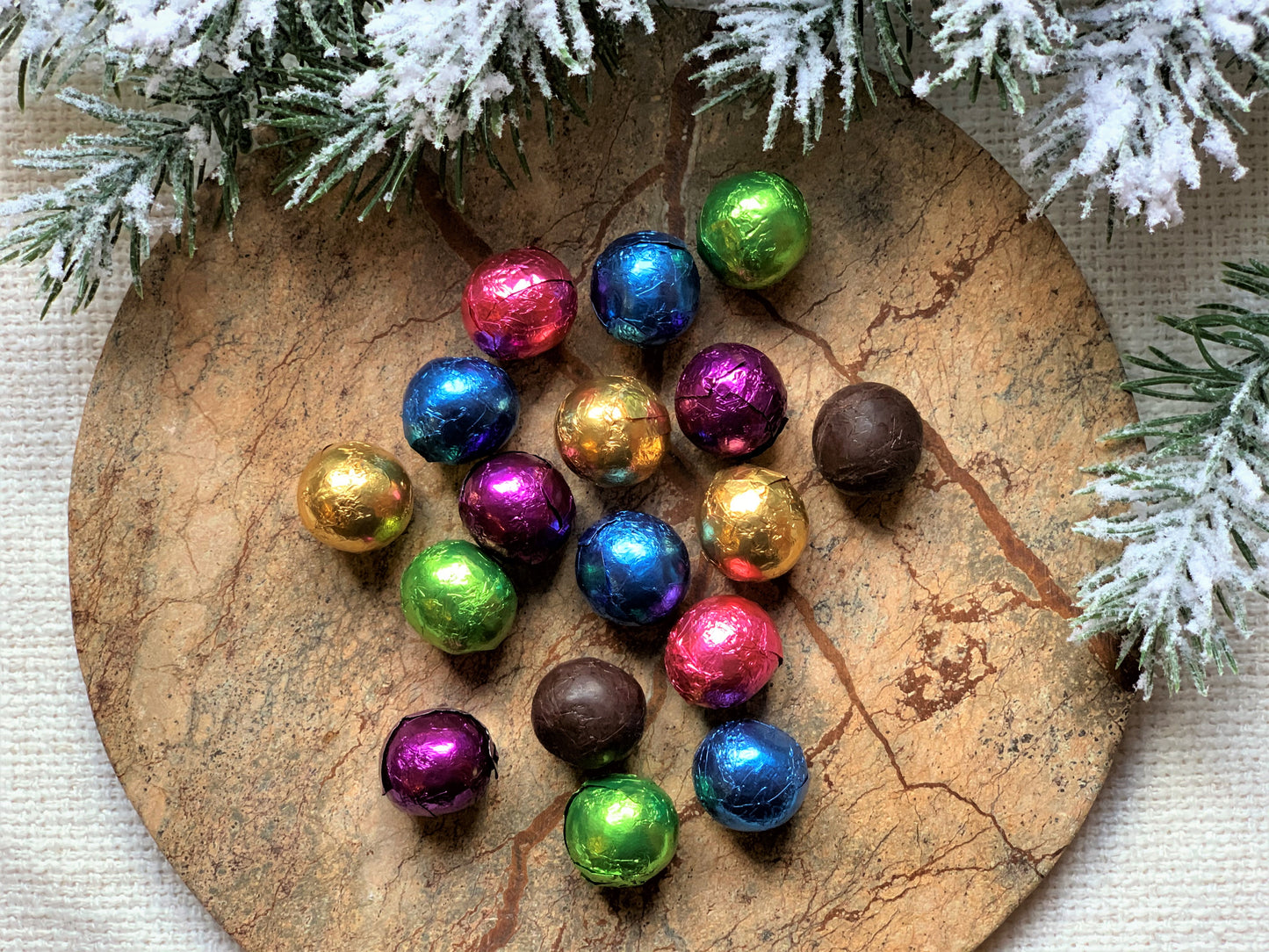 Mini Foil Ornaments (Milk Chocolate or Dark Chocolate)