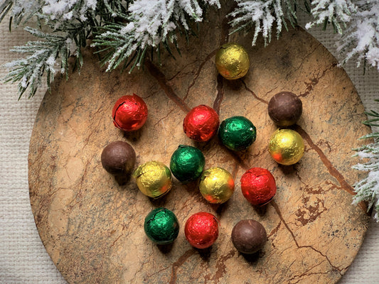 Mini Foil Ornaments (Milk Chocolate or Dark Chocolate)