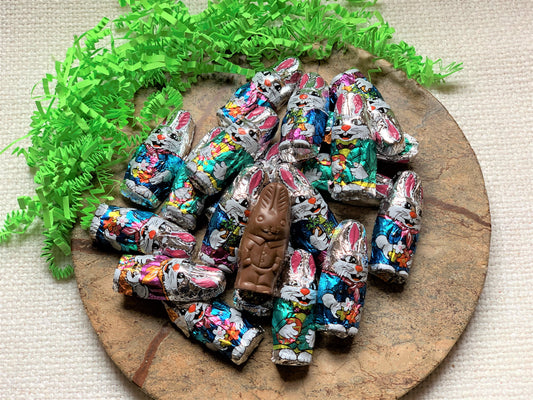 Foil Wrapped Chocolate Rabbits (Milk or Dark Chocolate)