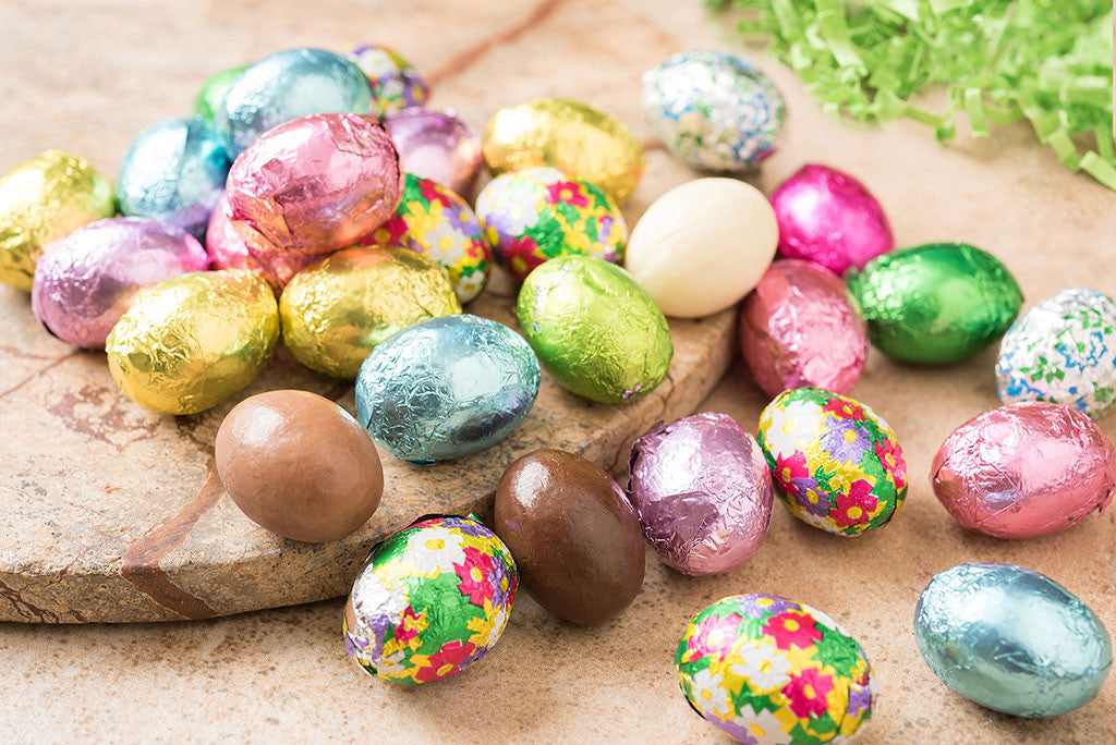 Foil Chocolate Eggs (Milk, Dark and White Chocolate)